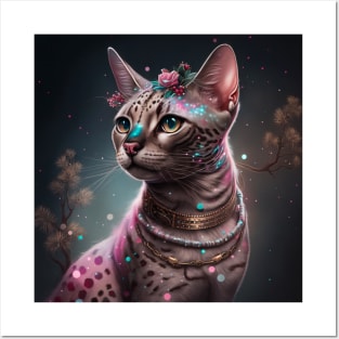 Luminous Bengal Cat Posters and Art